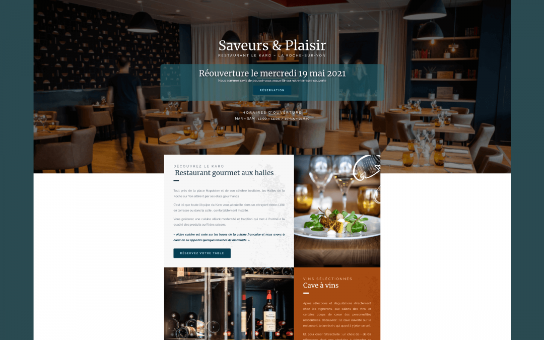 Création de site web pour restaurant – Le Karo
