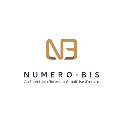 Numerobis logo exe bleu et or fond blanc