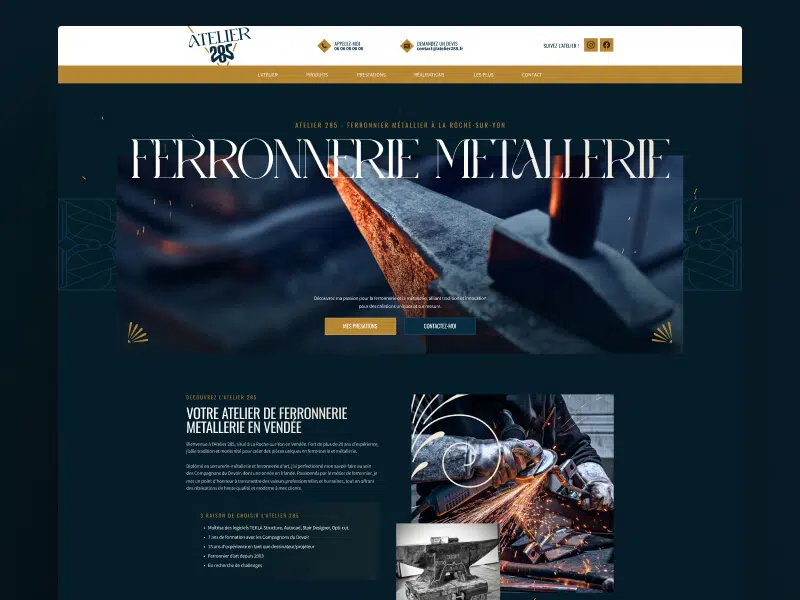 Creation site internet Atelier 285 02