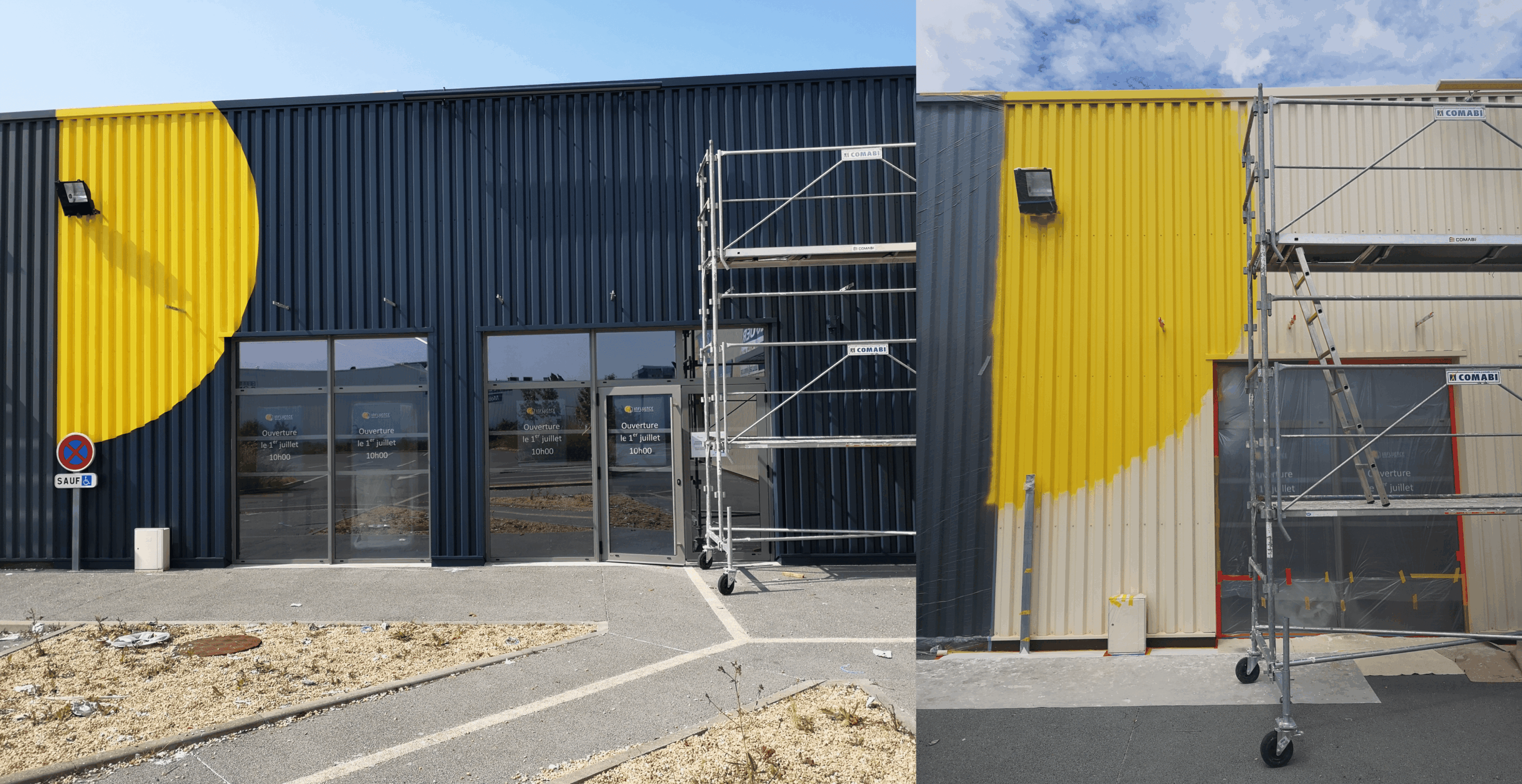 Infleunce façade en construction